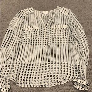 Parker Silk Houndstooth Blouse